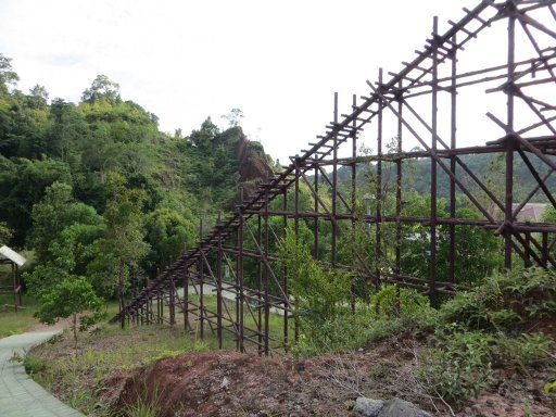 Bergbau Museum, Phuket Thailand, Gerüst für Wasserleitung