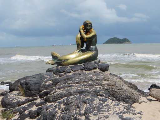 Songkhla, Thailand, The Golden Mermaid, Meerjungfrau