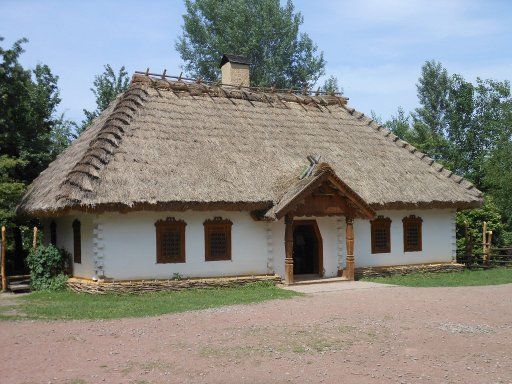 Mamajeva Sloboda Freilichtmuseum, Kiew, Ukraine, Bauernhaus