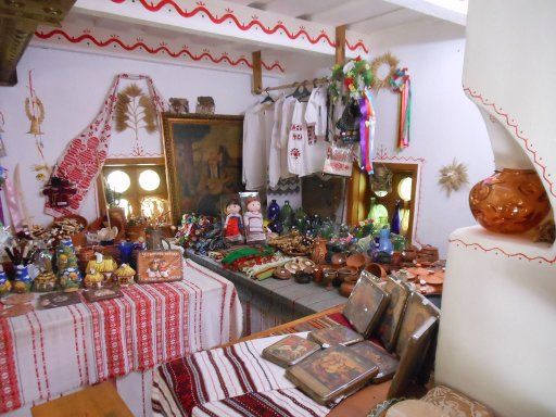 Mamajeva Sloboda Freilichtmuseum, Kiew, Ukraine, Souvenir Laden