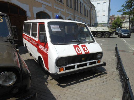 Chornobyl Ukranian National Museum, Kiew, Ukraine, Krankenwagen