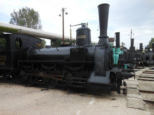 Vasúttörténeti Park, Eisenbahnmuseum, Budapest, Ungarn, F. Wöhlertsche No 739 Berlin 1882