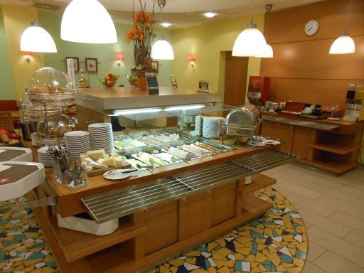 Ibis Budapest City, Budapest, Ungarn, ein Teil vom Frühstücksbuffet