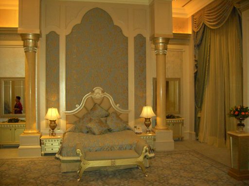 Emirates Palace Abu Dhabi, Schlafzimmer einer Suite