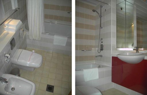  Badezimmer mit WC, WD, Badewanne, Waschtisch