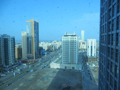 ibis Fujairah, Fujairah, Vereinigte Arabische Emirate, Blick aus dem Zimmer 1329 Richtung Küste