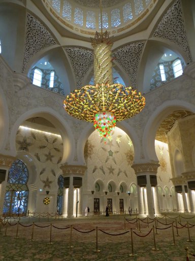 Scheich Zayed Moschee, Abu Dhabi, Vereinigte Arabische Emirate, Kronleuchter