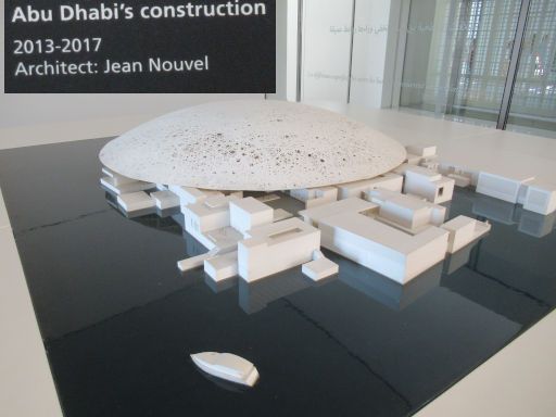 Louvre Abu Dhabi, Abu Dhabi, Vereinigte Arabische Emirate, Modell im Ma&szlig;stab 1:150