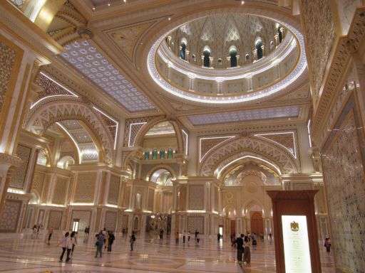 Qasar Al Watan, Pr&auml;sidentenpalast, Abu Dhabi, Vereinigte Arabische Emirate, Halle unterhalb der Kuppel