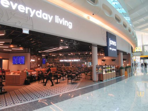 Zayed International Airport, Abu Dhabi, Vereinigte Arabische Emirate, Restaurant jones the grocer