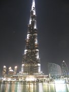 Dubai, Vereinigte Arabische Emirate, Burj Khalifa am Abend