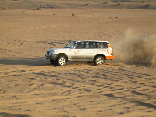 Desert Wüsten Safari, Dubai, Vereinigte Arabische Emirate, Seekrankheit kann auch hier auftreten