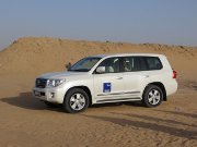 Welcome Sky Travel & Tourism LLC, Dubai, Vereinigte Arabische Emirate, Fahrt in den Dünen im Toyota Land Cruiser