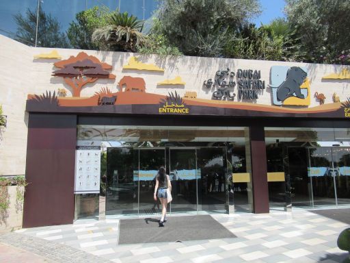 Dubai Safari Park, Dubai, Vereinigte Arabische Emirate, Eingang nach dem Kauf der Eintrittskarte