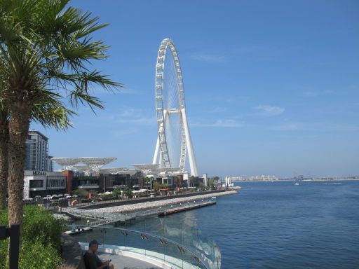 Ain Dubai Riesenrad, Dubai, Vereinigte Arabische Emirate, Ansicht von der Fu&szlig;g&auml;ngerbr&uuml;cke aus
