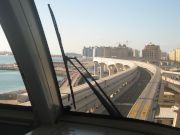 Palm Jumeirah Monorail, Dubai, Vereinigte Arabische Emirate, Ausblick in Fahrtrichtung