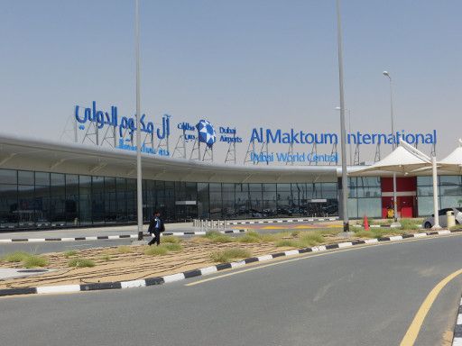 Dubai World Central Al Maktoum International Airport, DWC, Vereinigte Arabische Emirate, Passagier Terminal im April 2014