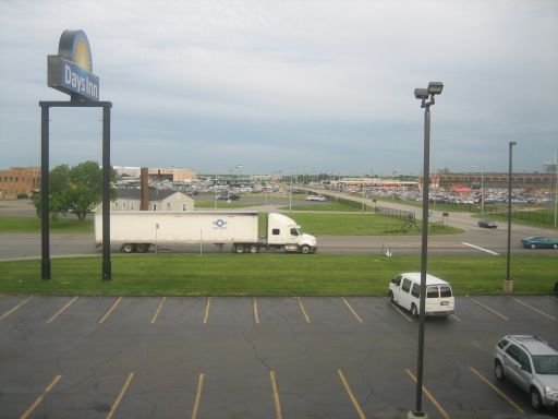 Days Inn, Romulus Airport, Michigan, USA, Blick aus dem Zimmer 1310