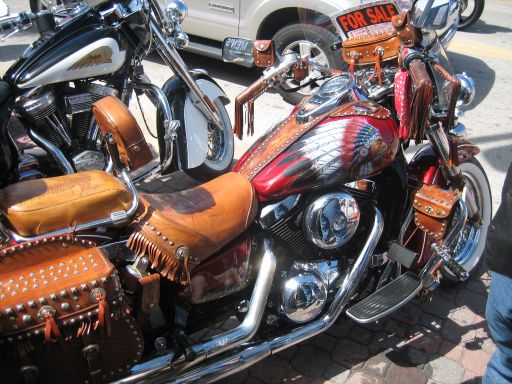Bike Week 2008, Daytona Beach, Florida, USA, Harley Davidson im Indian Style, zu verkaufen