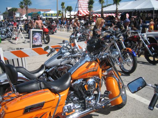 Bike Week 2008, Daytona Beach, Florida, USA, teilweise abgesperrte Strassen