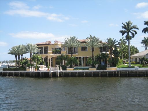 Fort Lauderdale, Florida, Vereinigte Staaten von Amerika, Bootsfahrt Hafen und Luxusvillen