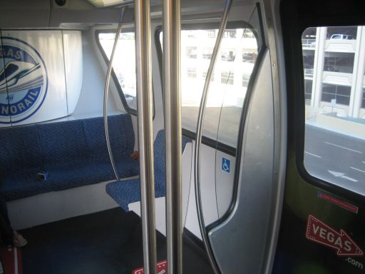 Monorail, Las Vegas, Nevada, Innenansicht vom Zug