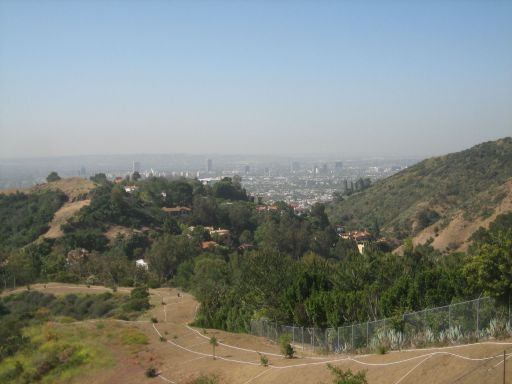 Mulholland Drive, Los Angeles, Kalifornien, Ausblick auf Los Angeles