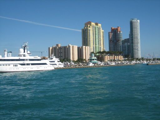 Captain Jimmy’s Fiesta Cruises, Miami, Florida, Vereinigte Staaten von Amerika, Blick auf Miami Beach South Pointe