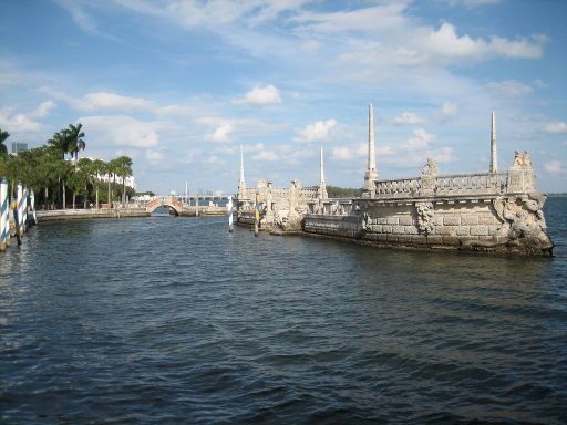 Vizcaya Museum & Gardens, Miami, Florida, Vereinigte Staaten von Amerika, ein Schiff aus Stein