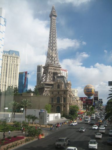 Paris Las Vegas Eiffelturm, Las Vegas, Nevada, Ansicht vom Bellagio