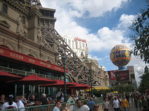 Paris Las Vegas Eiffelturm, Las Vegas, Nevada, Eingang vom Bürgersteig