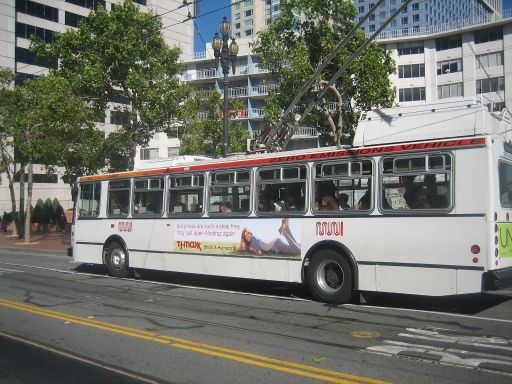 San Francisco, Kalifornien, Vereinigte Staaten von Amerika, OBus – Bus mit Elektroantrieb und Oberleitung