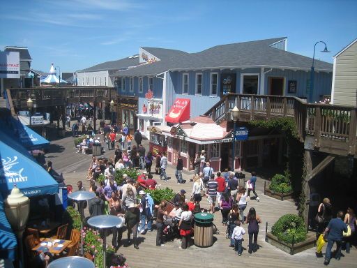 Fisherman’s Wharf, San Francisco, Vereinigte Staaten von Amerika, Restaurants und Andenkengeschäfte