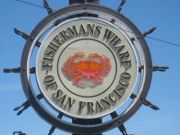 Fisherman’s Wharf, San Francisco, Vereinigte Staaten von Amerika, Pier 45, Fisherman’s Wharf Logo, Jefferson Street / Taylor Street, San Francisco, CA 94133