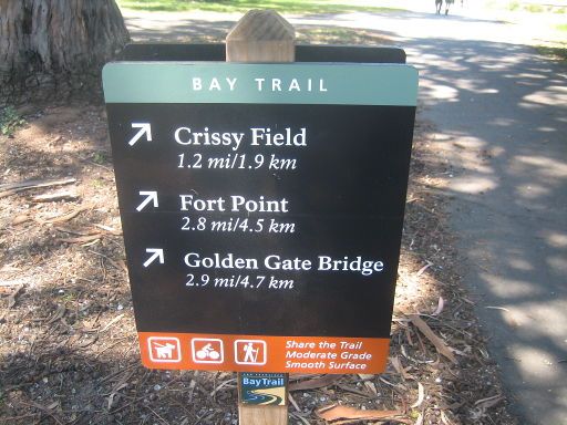 Golden Gate Bridge, San Francisco, Vereinigte Staaten von Amerika, Bay Trail Wanderweg zur Brücke