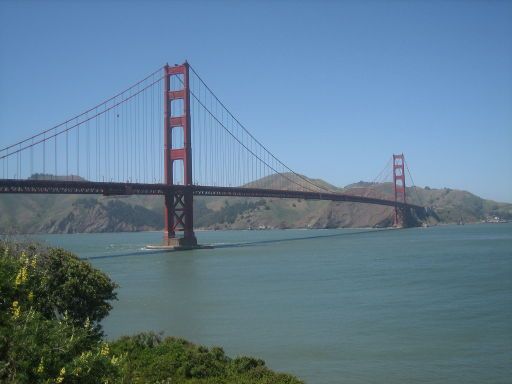 Golden Gate Bridge, San Francisco, Vereinigte Staaten von Amerika, Blick auf die Brücke von Süden nach Norden