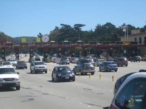 Golden Gate Bridge, San Francisco, Vereinigte Staaten von Amerika, Mautstelle US 101