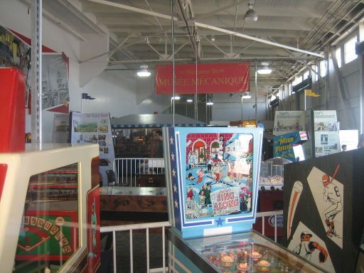 Musée Mécanique, San Francisco, Ausstellung Flipper und Videospielautomaten