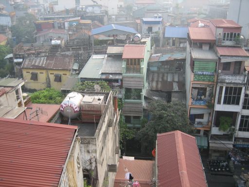 Lucky Star, Hanoi, Vietnam, Ausblick aus dem Zimmer in der 6. Etage