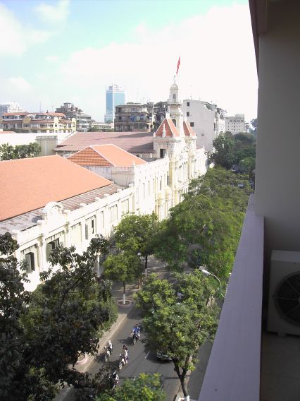 Rex Hotel, Ho Chi Minh, Saigon, Vietnam, Ausblick aus der Suite auf das Rathaus