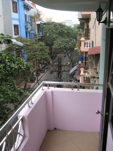 Rose Hotel, Hanoi, Vietnam, Ausblick vom Balkon in der 2.Etage