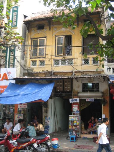 Hanoi, Vietnam, ein typisches Haus in der Altstadt